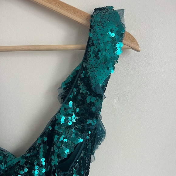 Free People Blue-Green Siren Sequin Mini Dress - Picture 3 of 7